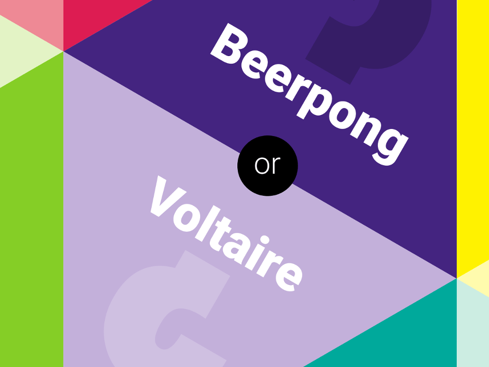 Illustrative image for "Beerpong or Voltaire?"